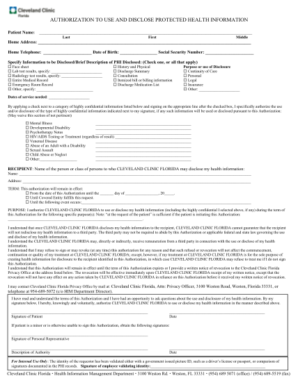 18 Hipaa Release Form Florida Free To Edit Download Print CocoDoc