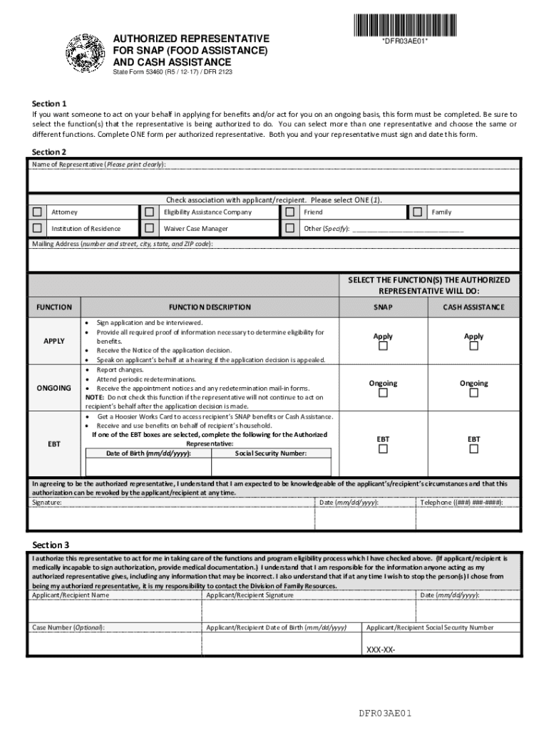 2017 2022 IN State Form 53460 Fill Online Printable Fillable Blank