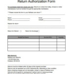 22 Return Authorization Form Templates In Google Docs Word Pages PDF