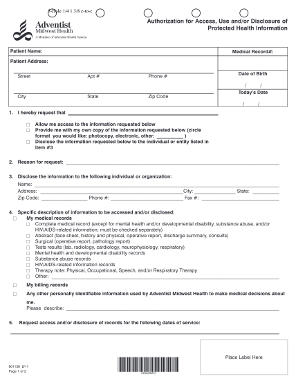 23 Medical Records Request Form Free To Edit Download Print CocoDoc