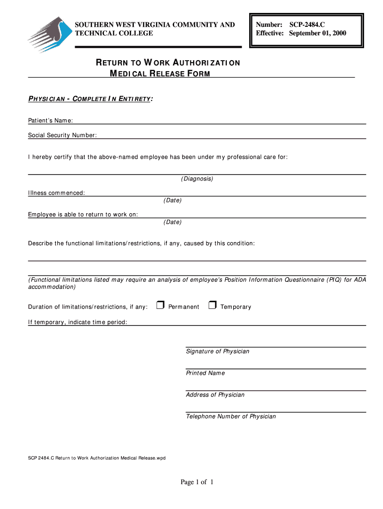 2484 Return Authorization Form Fill Online Printable Fillable 