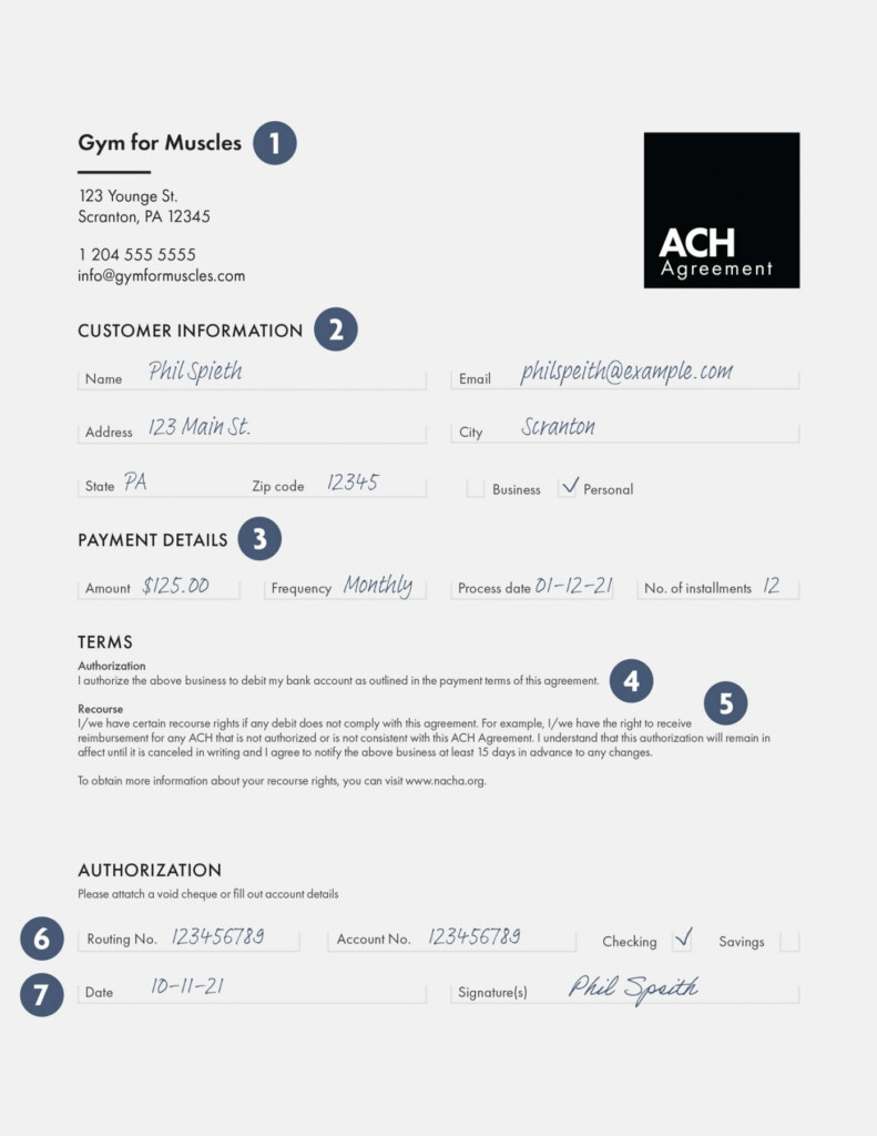 ACH Authorization Form How To Create One Rotessa Payments