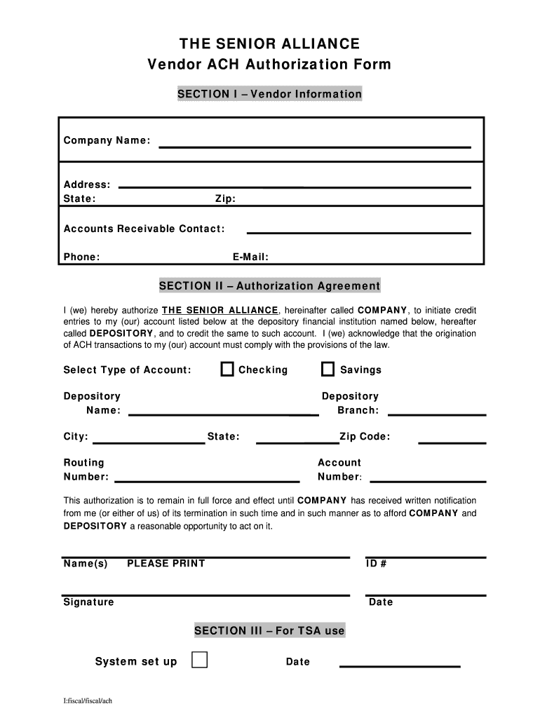 Ach Authorization Form Template Fill Out Sign Online DocHub