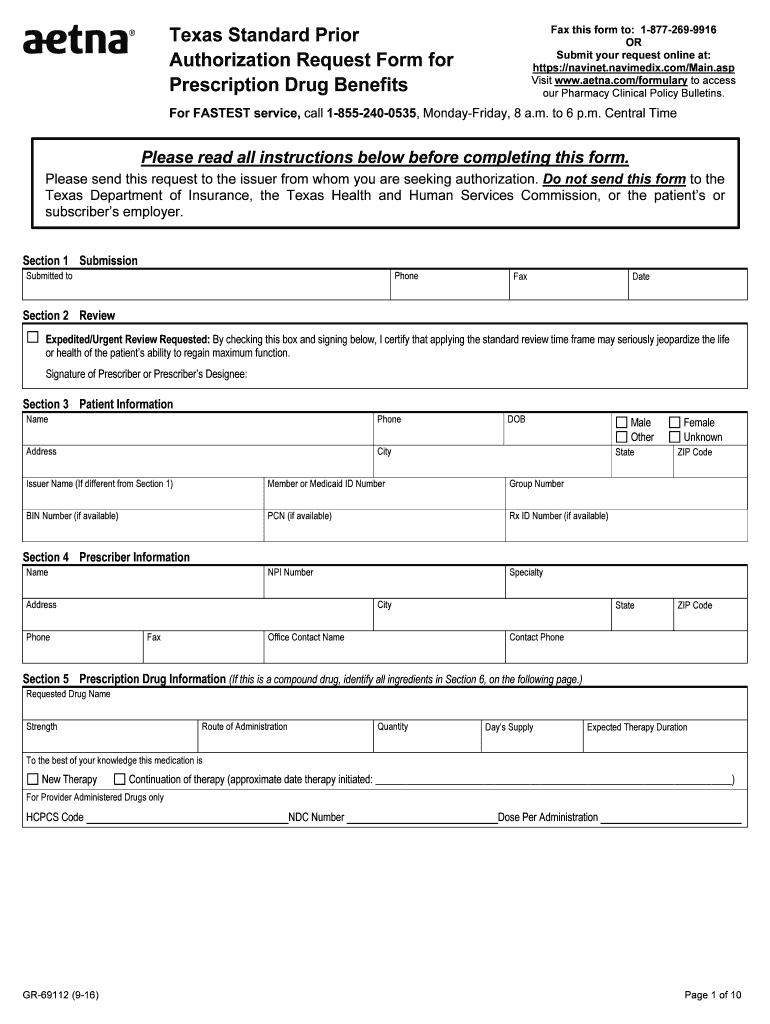 Aetna Standard Prior Form Fill Out And Sign Printable PDF Template 