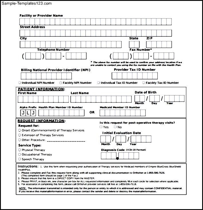 Amerigroup Medicaid Therapy Prior Authorization Form Sample Templates 