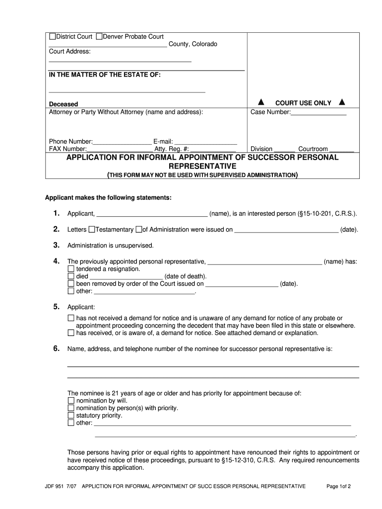 Appointment Of Personal Representative Form Of Florida Fill Out Sign 