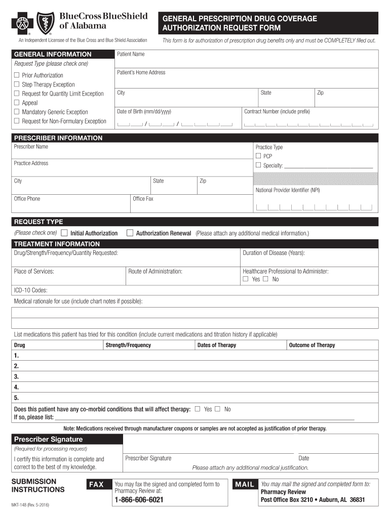 Bcbs Alabama Prior Authorization Form Fill Out And Sign Printable PDF