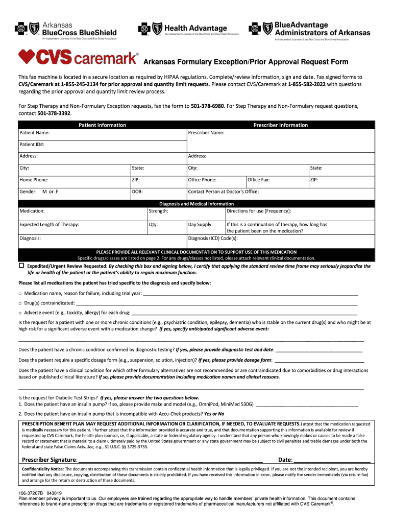 Bcbs Formulary Exception Form Fill Online Printable Fillable Blank 