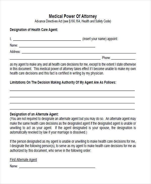 Blank General Power Of Attorney Form Pdf