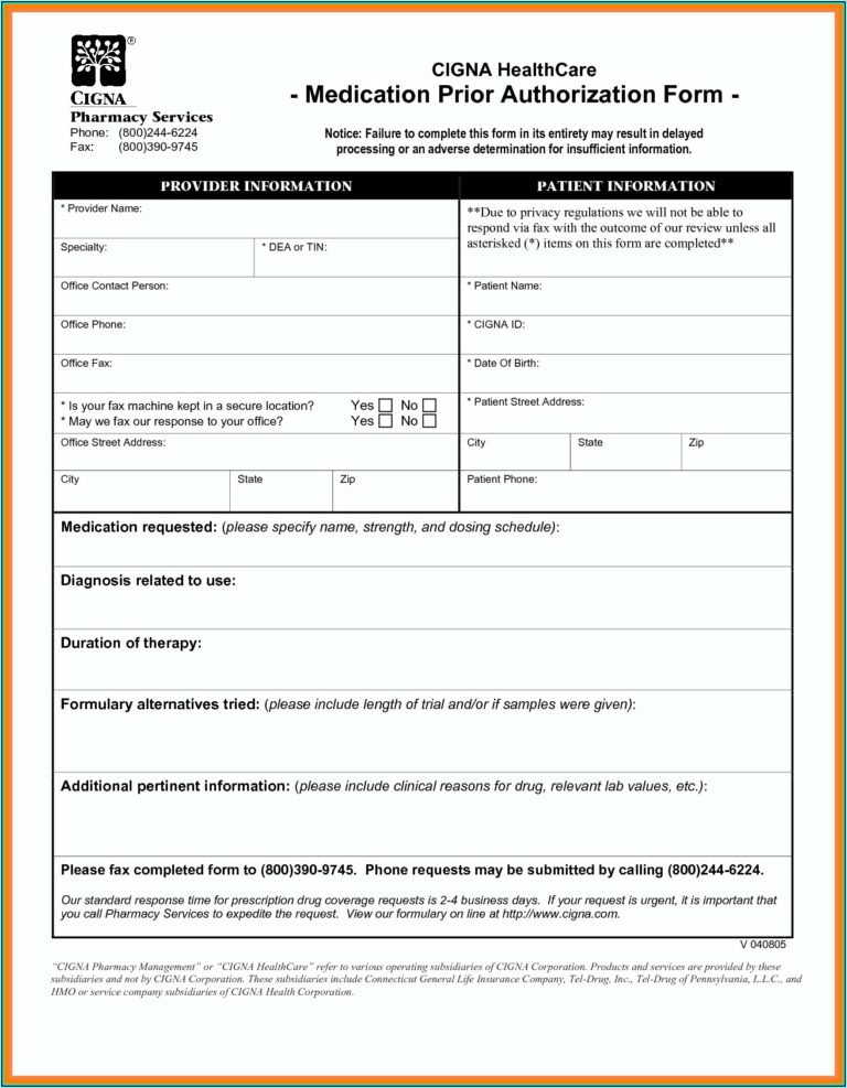 Blue Cross Managed Care Prior Authorization Form Form Resume 