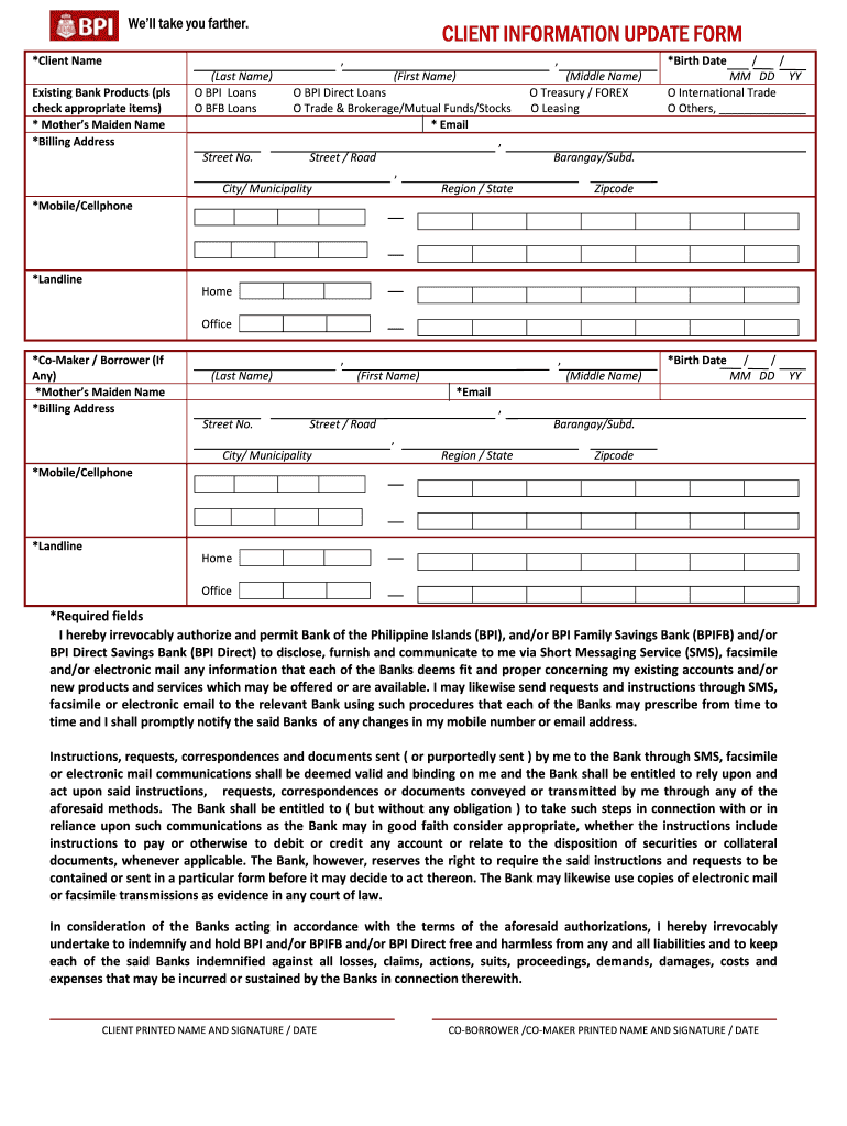 Bpi Credit Card Application Form Pdf Charles Leal s Template