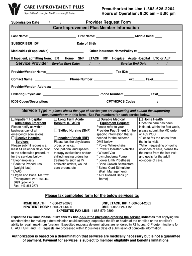 Care Improvement Plus Fill Out And Sign Printable PDF Template SignNow