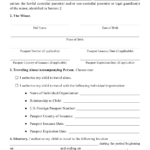 Child Travel Consent Form With Notary Besttravels