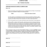 Corporate Resolution Template Signing Authority Template 1 Resume