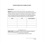 Corporate Resolution Template Template Business