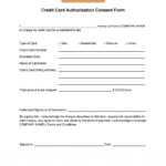 Credit Card Authorization Form Template Word