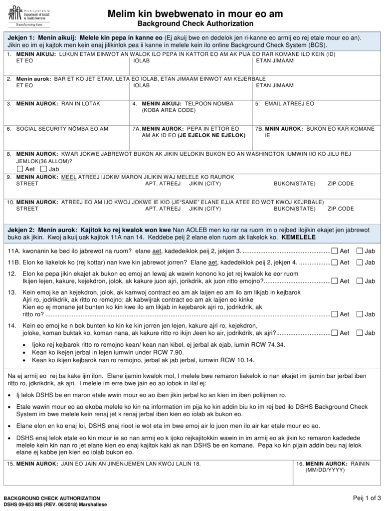 DSHS Form 09 653 Download Printable PDF Or Fill Online Background Check 