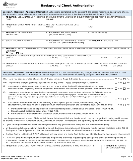 DSHS Form 10 217 Download Printable PDF Or Fill Online Background Check