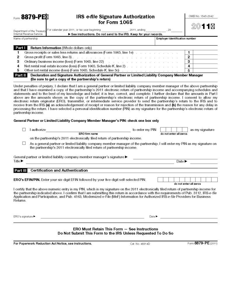 E File Authorization Form 1065 Universal Network