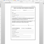 Electronic Funds Transfer Deposit Form Template