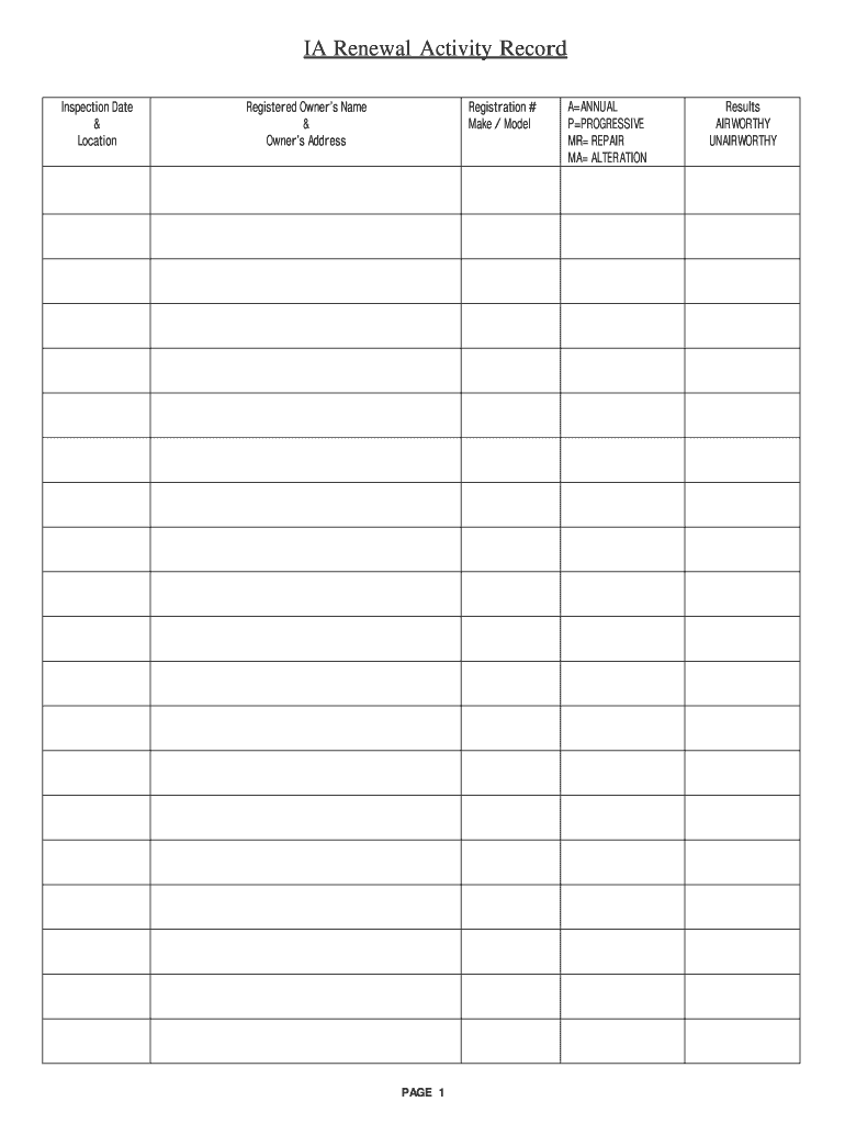 Faa Ia Renewal Form Fill Out And Sign Printable PDF Template SignNow