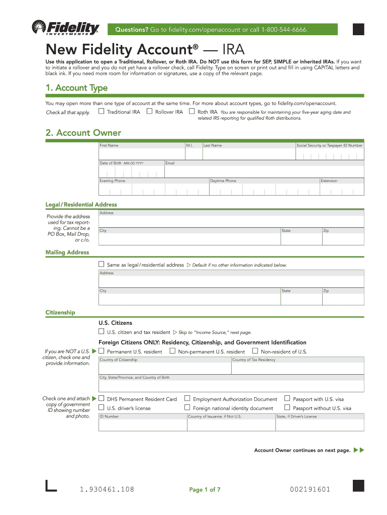 Fidelity Application Form 2020 2022 Fill And Sign Printable Template