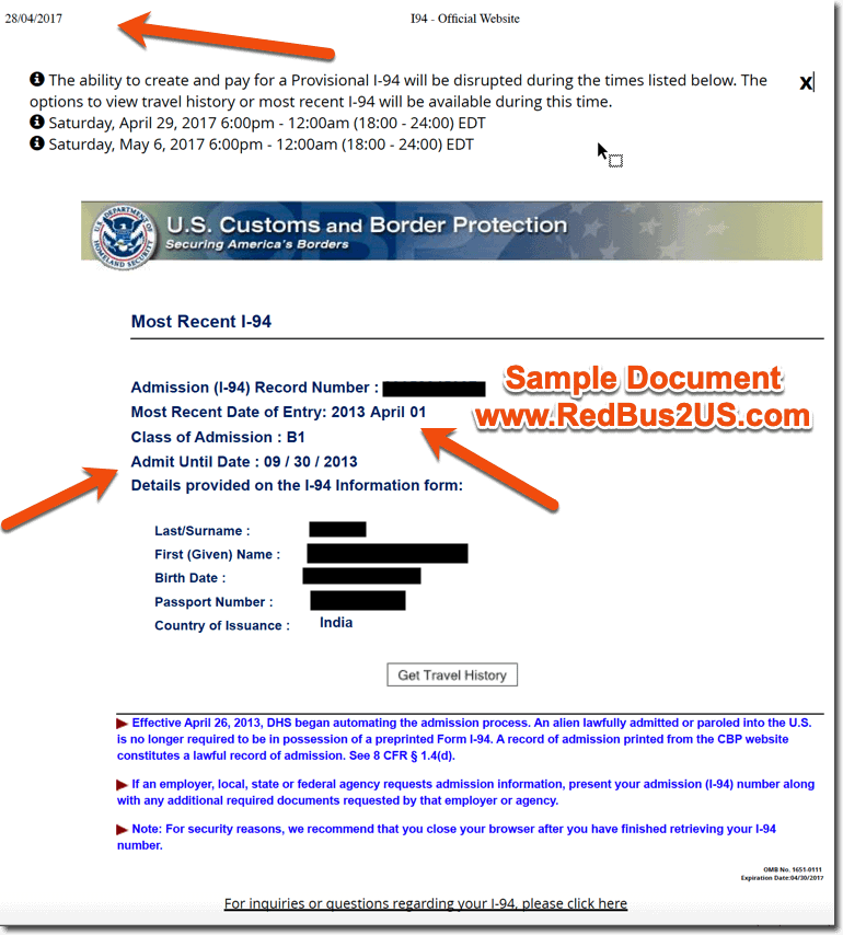 Form I 94 Explained Arrival Departure Record CitizenPath 