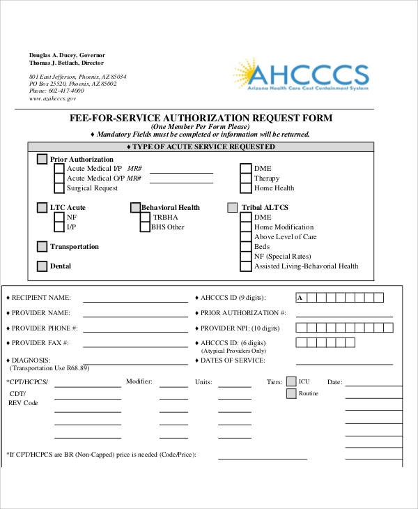 FREE 10 Sample Authorization Request Forms In MS Word PDF