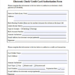 FREE 14 Sample Check Authorization Forms In PDF MS Word