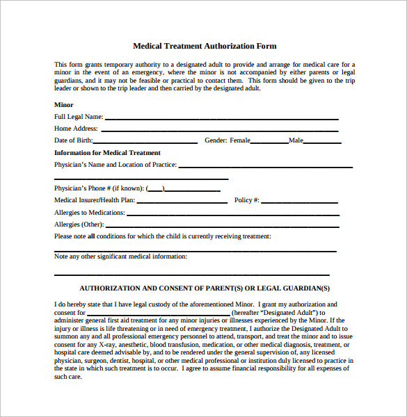 FREE 15 Medical Authorization Forms In PDF Word