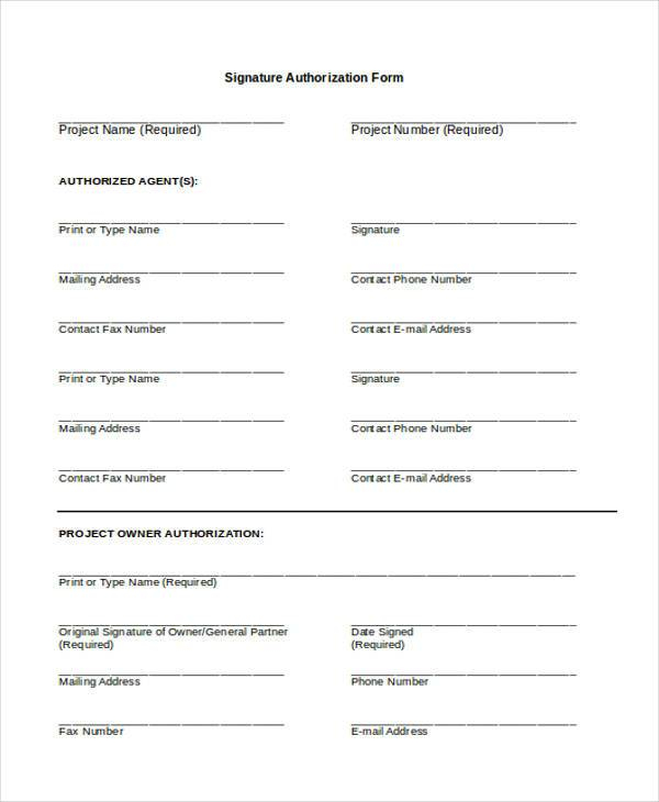 FREE 27 Sample Authorization Forms In MS Word