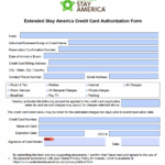 Free Extended Stay America Hotel Credit Card Authorization Form PDF