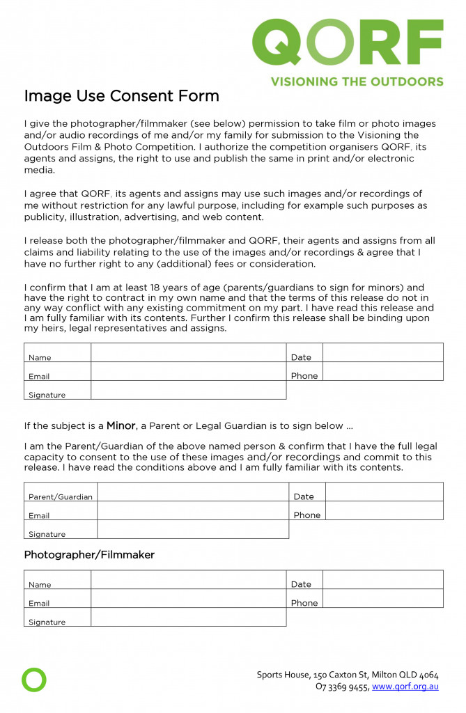 Image Consent Form Printable Consent Form