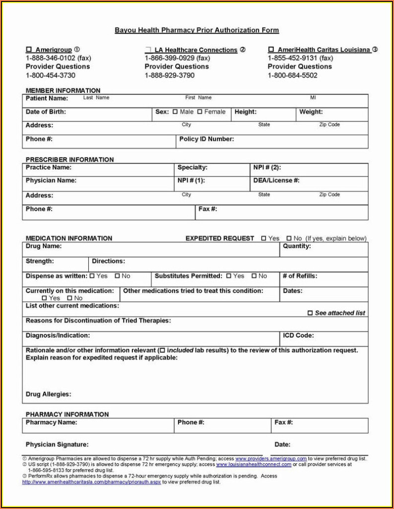 Medicare Part D Medco Prior Authorization Form Printable