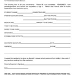 Medication Authorization Form Monticello Middle School