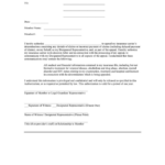 Member Authorization Form For A Designated Representative In Word And