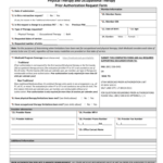 Physical Occupational Therapy Authorization Request Form Fill Out