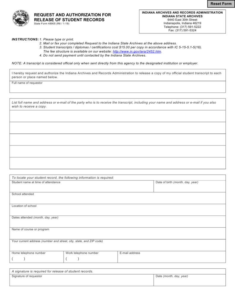 State Form 48905 Download Fillable PDF Or Fill Online Request And 