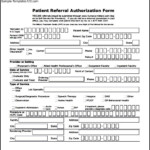 Tricare Health Care Authorization Form Sample Templates Sample