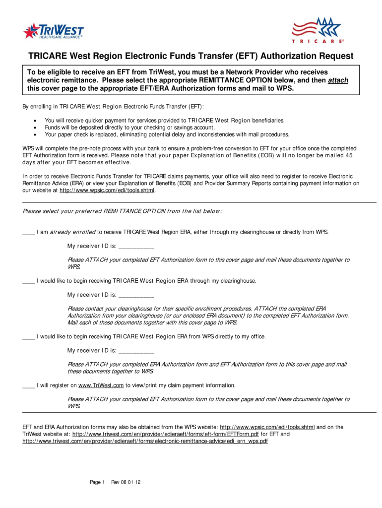 Tricare West Region Fill Out Sign Online DocHub